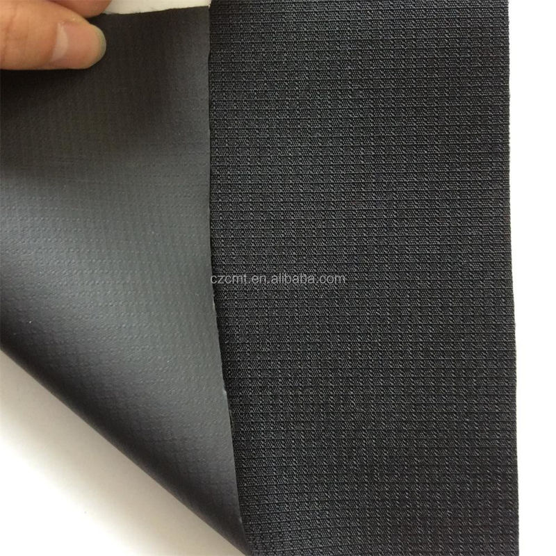 Καθαρό στυλ 58/60&quot; DTY 100% Polyester Oxford Fabric Black Ripstop 600D PVC επικαλυμμένο